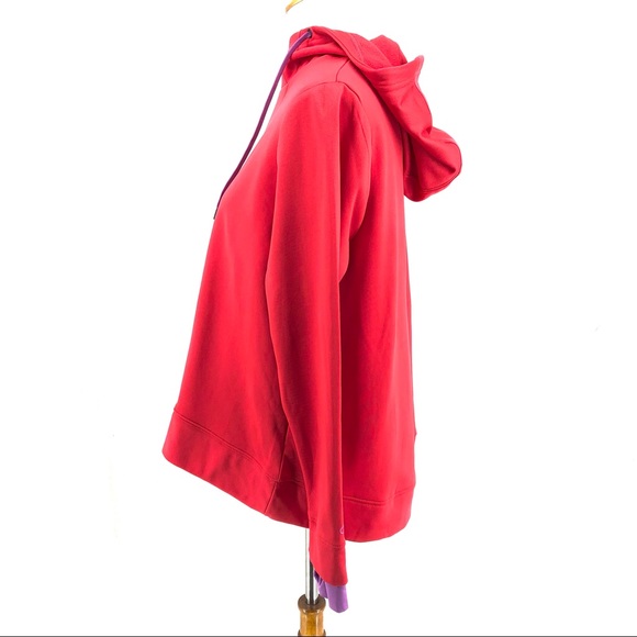 Champion Red & Purple Hooded Sweatshirt, Size L - Picture 3 of 8